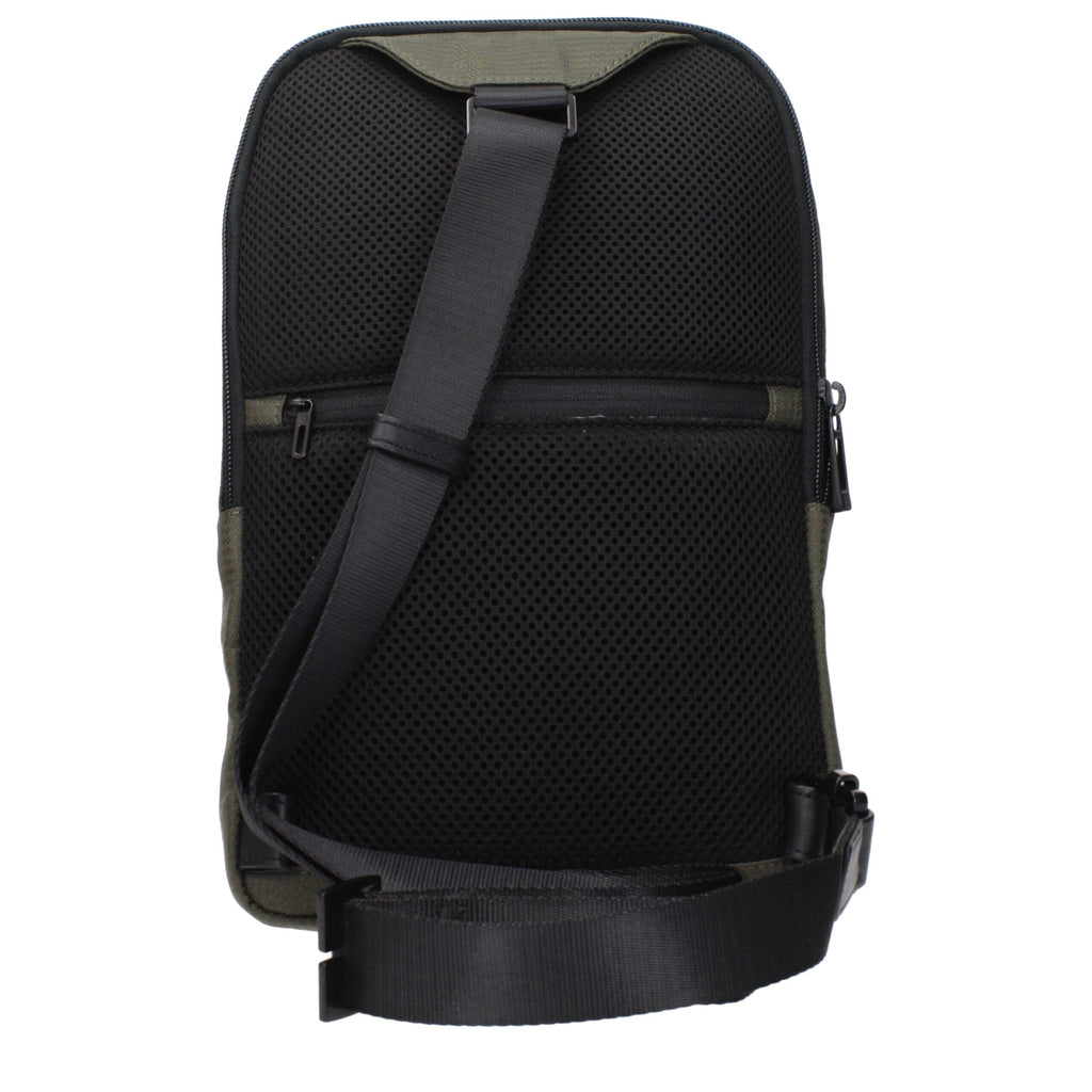 Piquadro Green Fabric Crossbody Bags