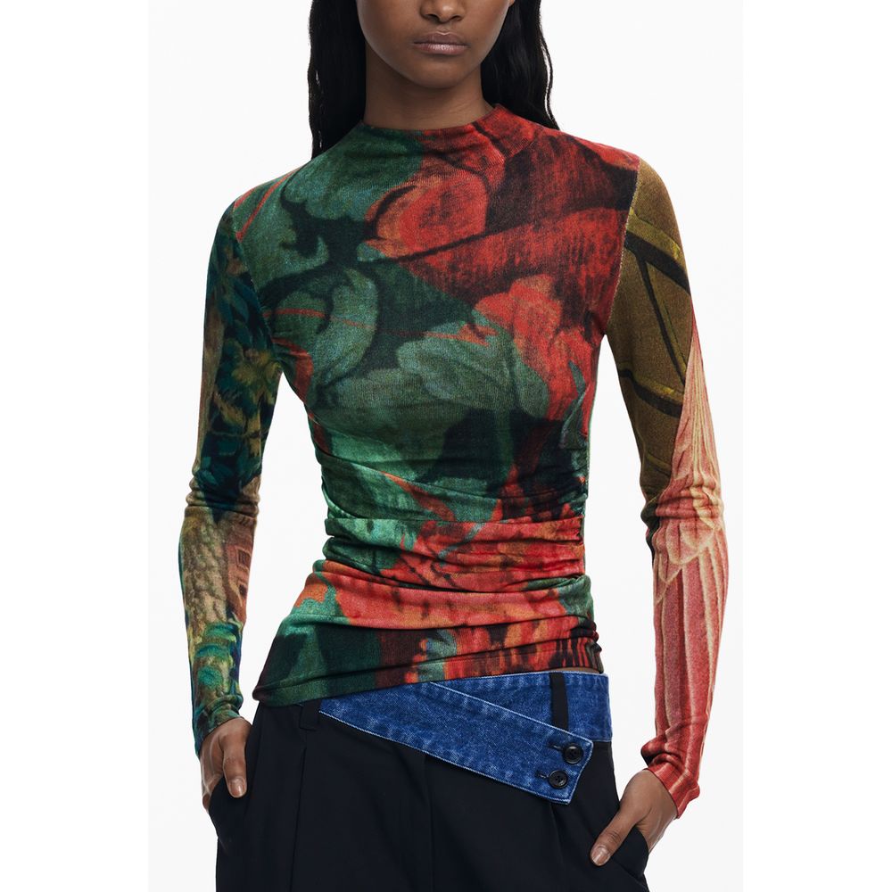 Desigual Green Viscose Sweater