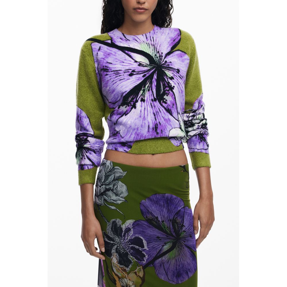Desigual Green Polyester Skirt