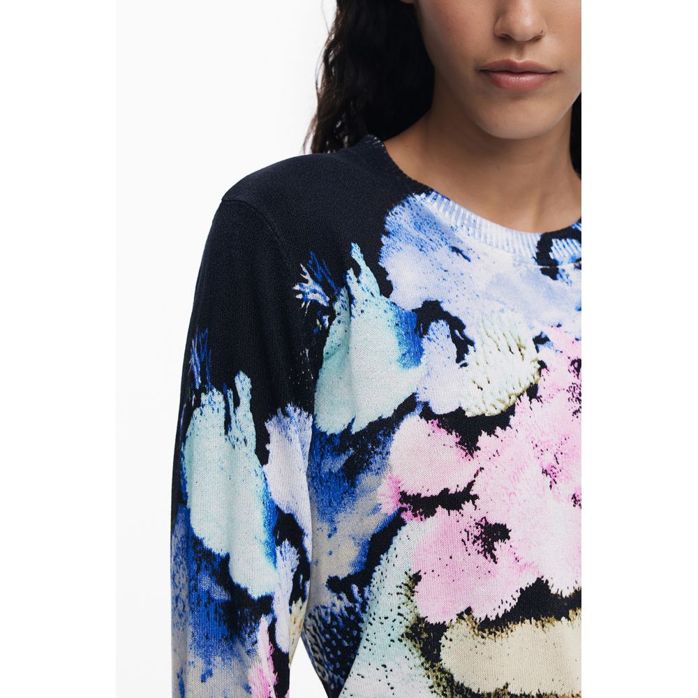 Desigual Black Linen Sweater