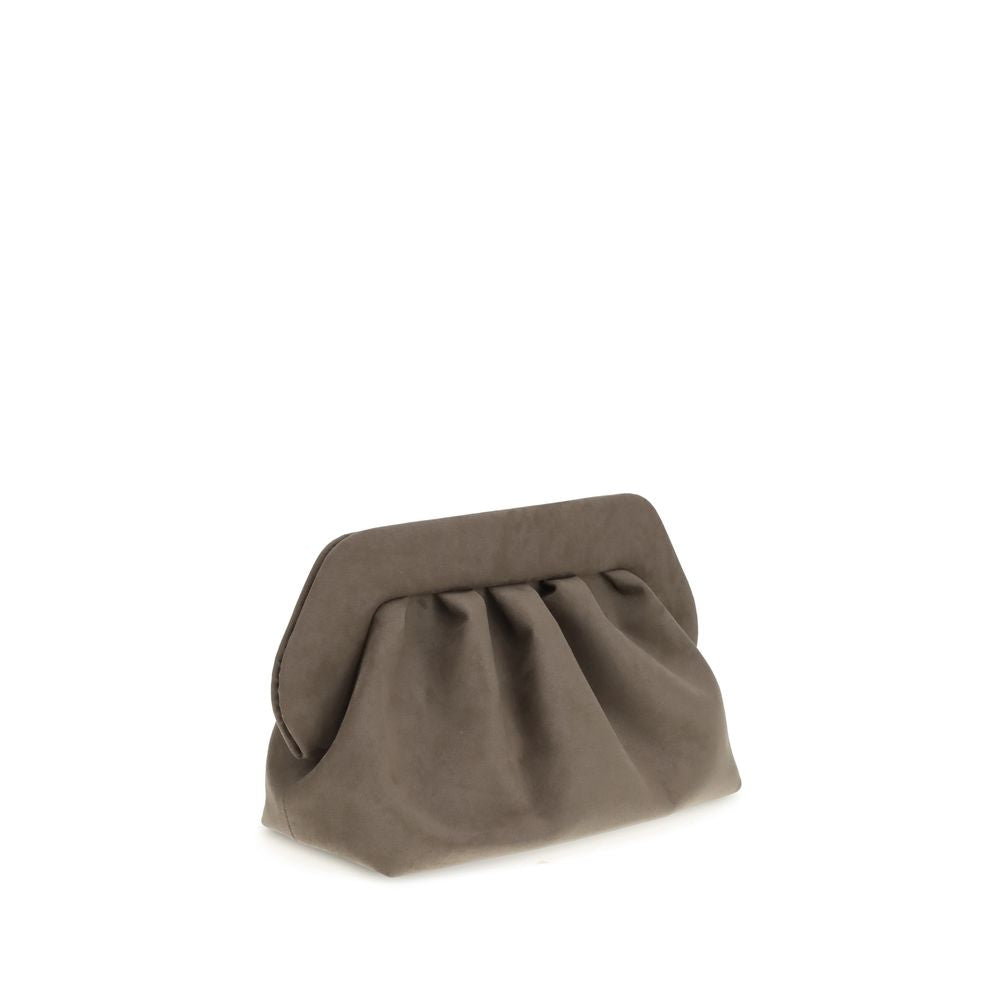 THEMOIRè Bios suede Clutch Bag