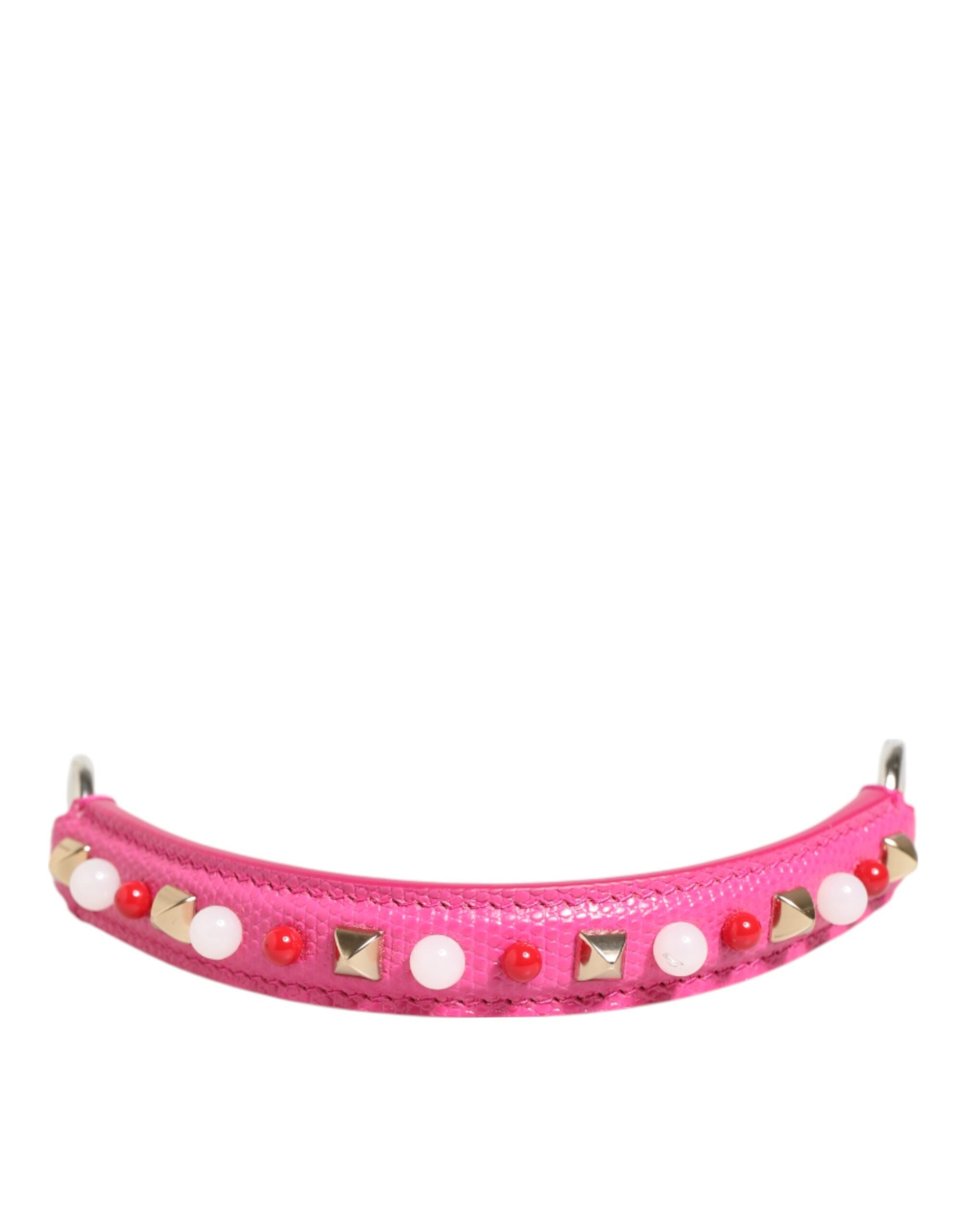 Correa de hombro para mujer de piel rosa adornada de Dolce & Gabbana