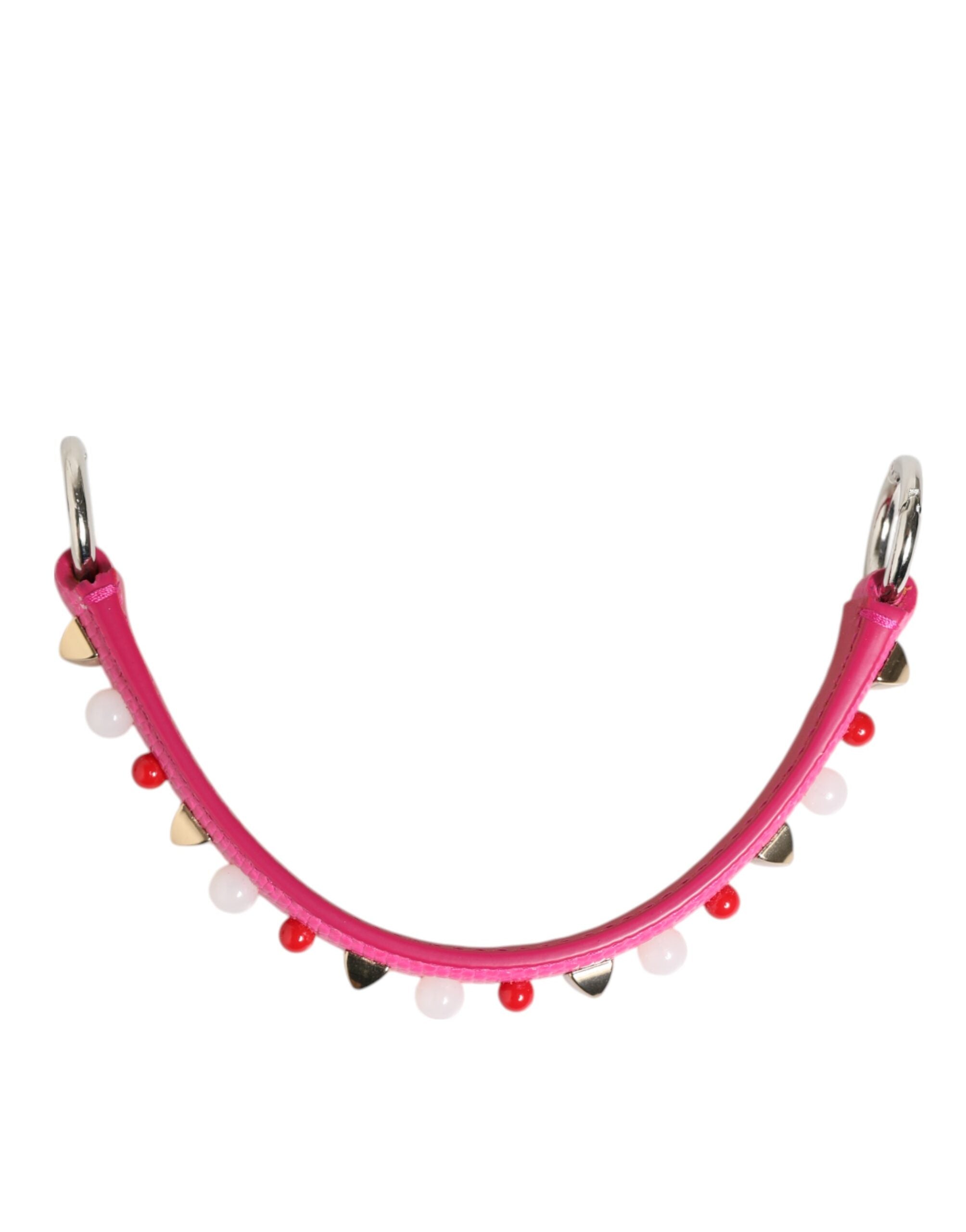 Correa de hombro para mujer de piel rosa adornada de Dolce & Gabbana