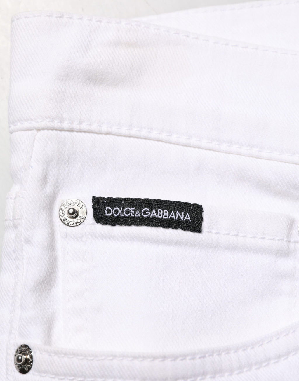 Vaqueros pitillo de hombre Dolce & Gabbana de algodón blanco rasgado