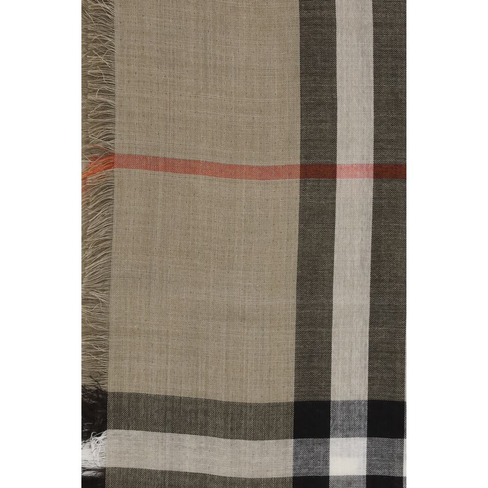 Burberry Check Reversible Wool and Silk Scarf