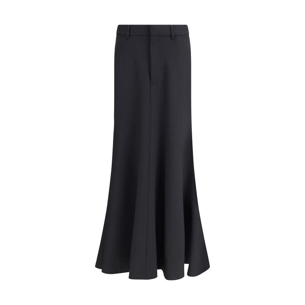 Balenciaga Godet Maxi Skirt in virgin wool