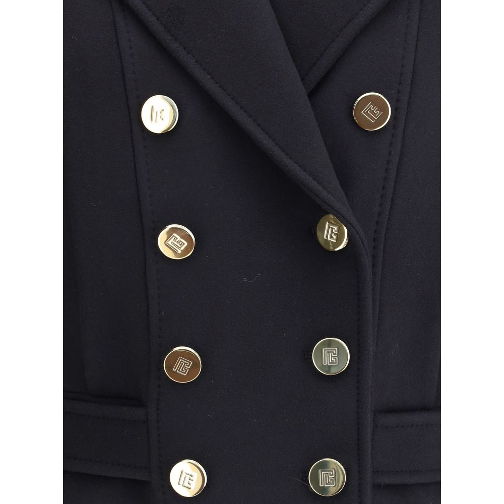 Balmain Wool Double-breasted Coat
