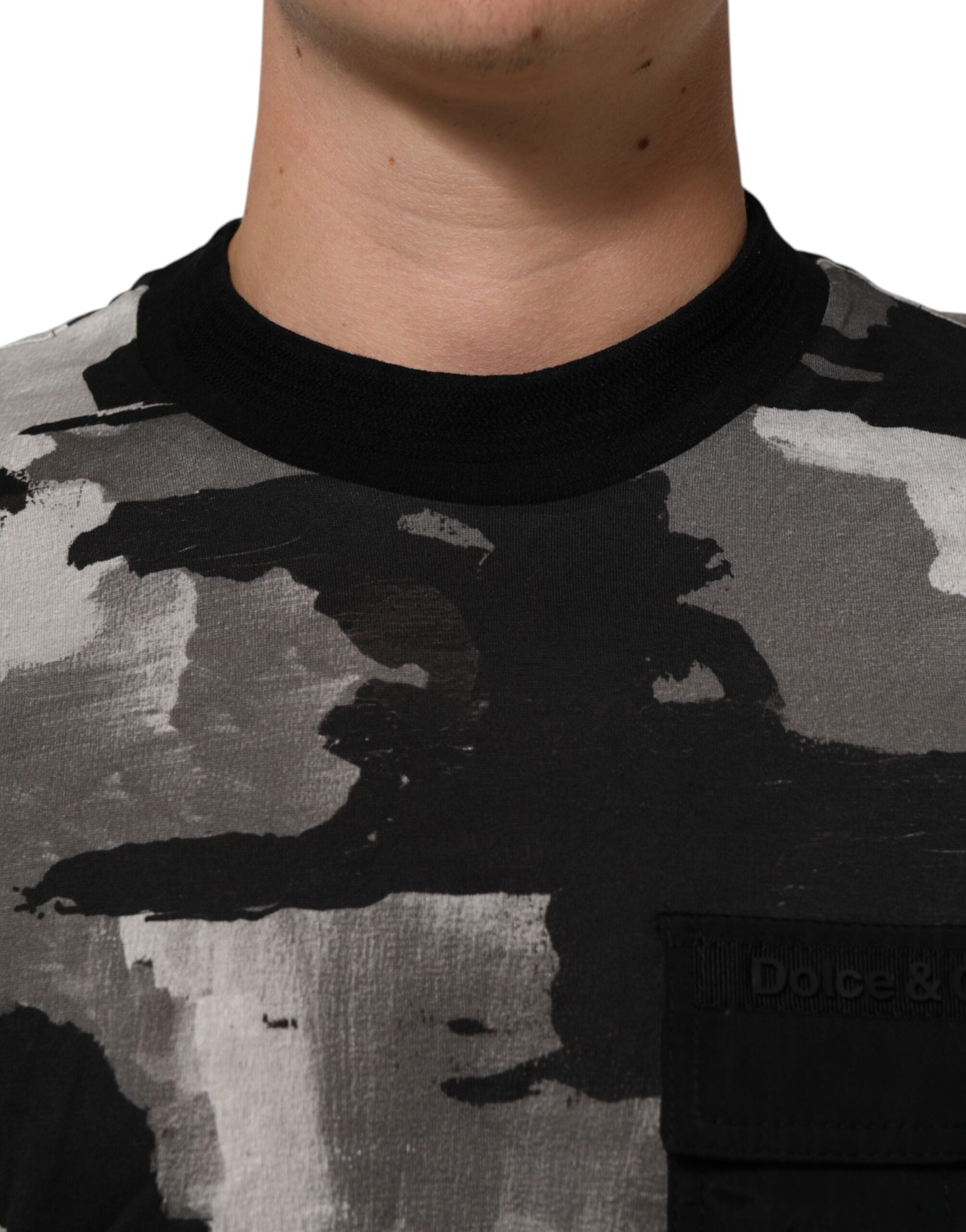 Dolce & Gabbana Camiseta de manga corta de camuflaje multicolor para hombre