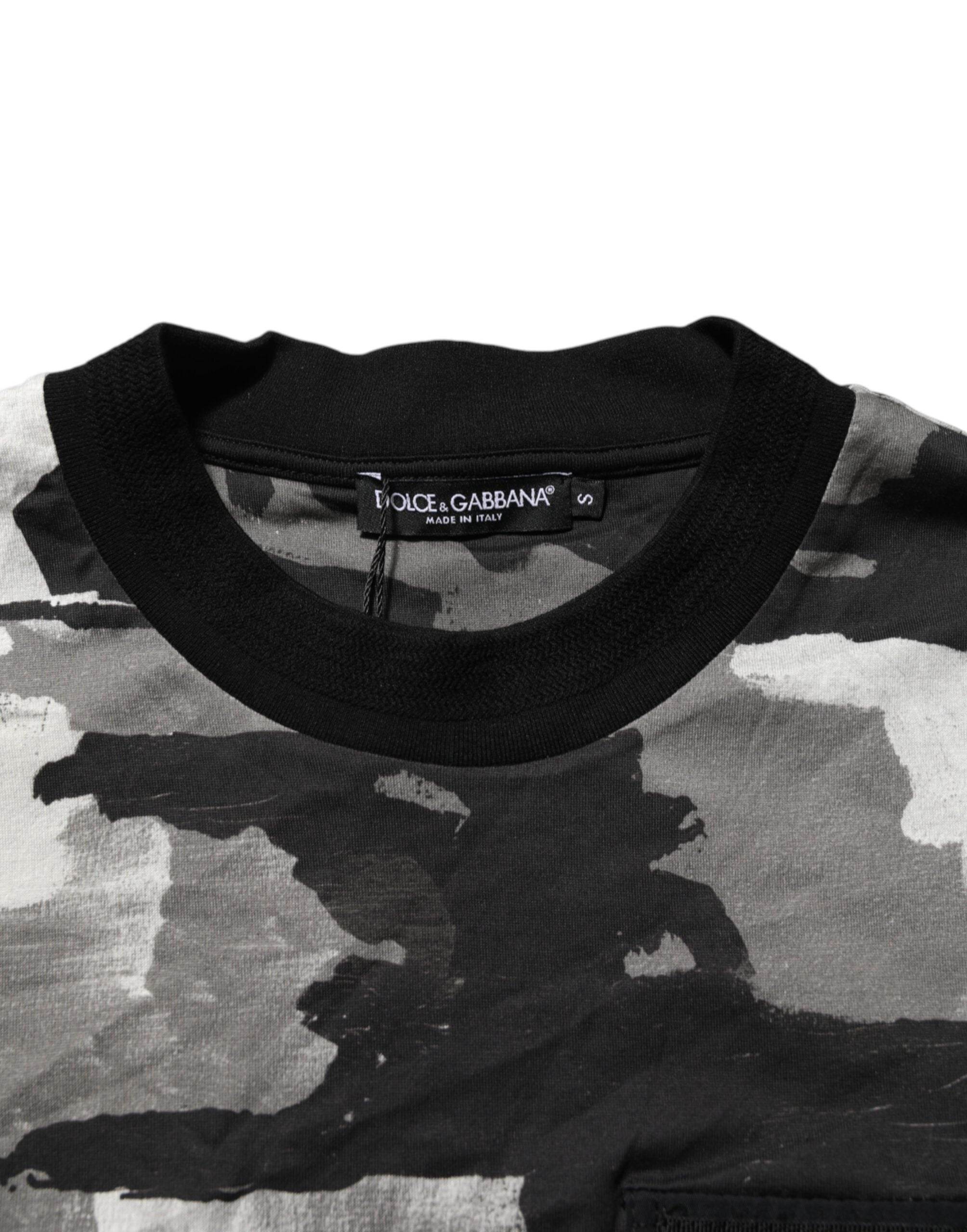 Dolce & Gabbana Camiseta de manga corta de camuflaje multicolor para hombre