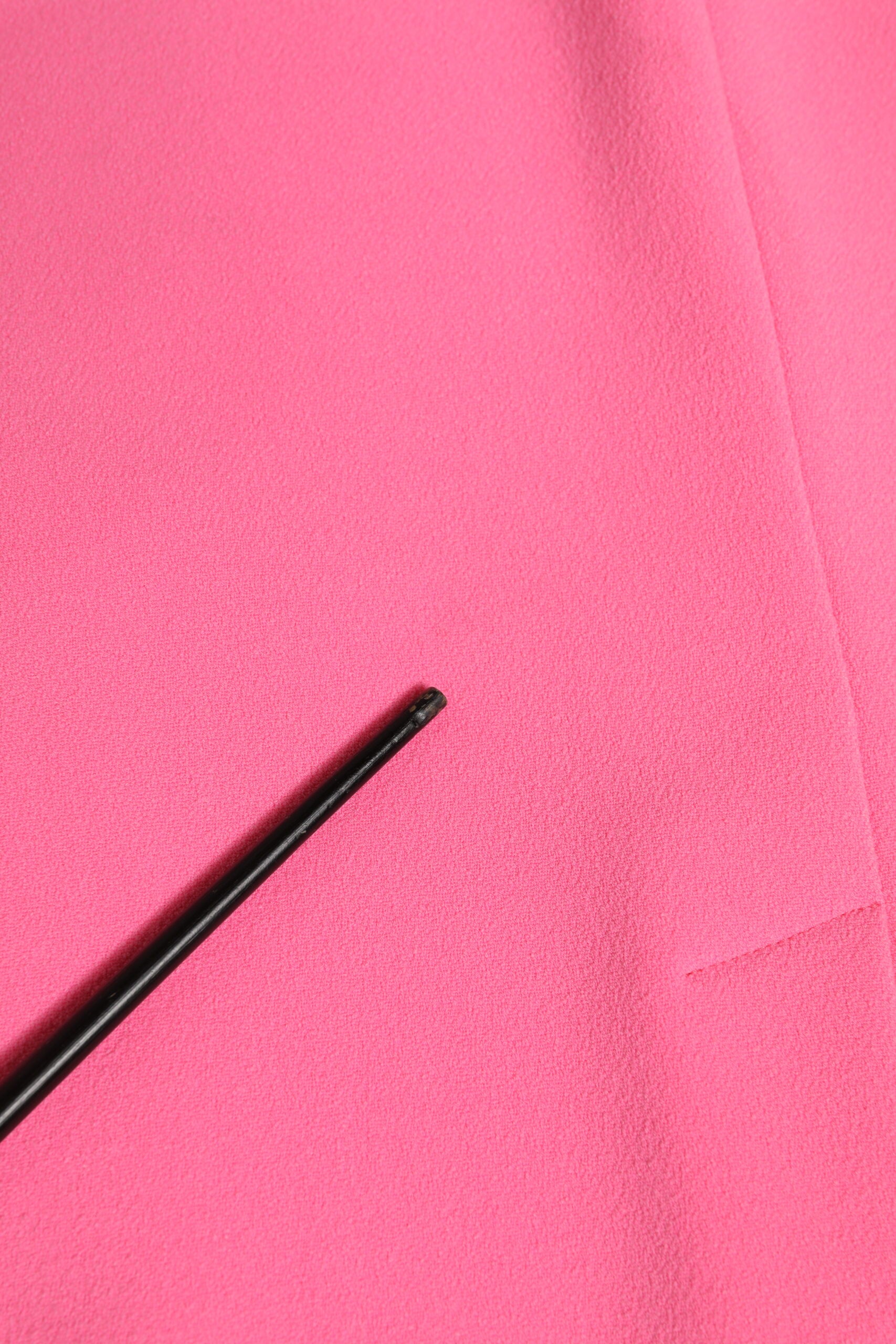 Vestido midi entallado de manga larga de poliéster rosa de Dolce & Gabbana