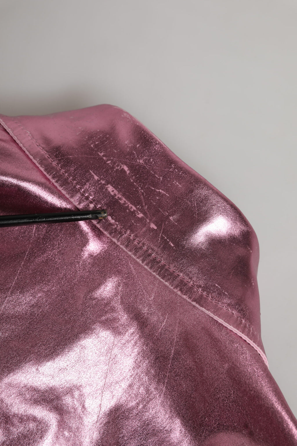 Chaqueta Corta Rosa de Algodón Elástico con Cuello de Dolce & Gabbana