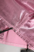 Chaqueta Corta Rosa de Algodón Elástico con Cuello de Dolce & Gabbana