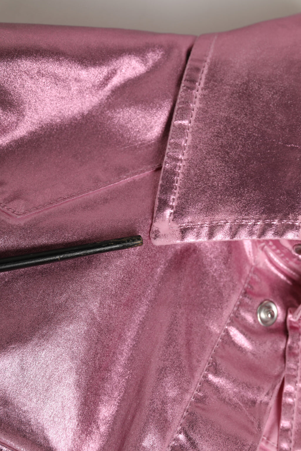 Chaqueta Corta Rosa de Algodón Elástico con Cuello de Dolce & Gabbana