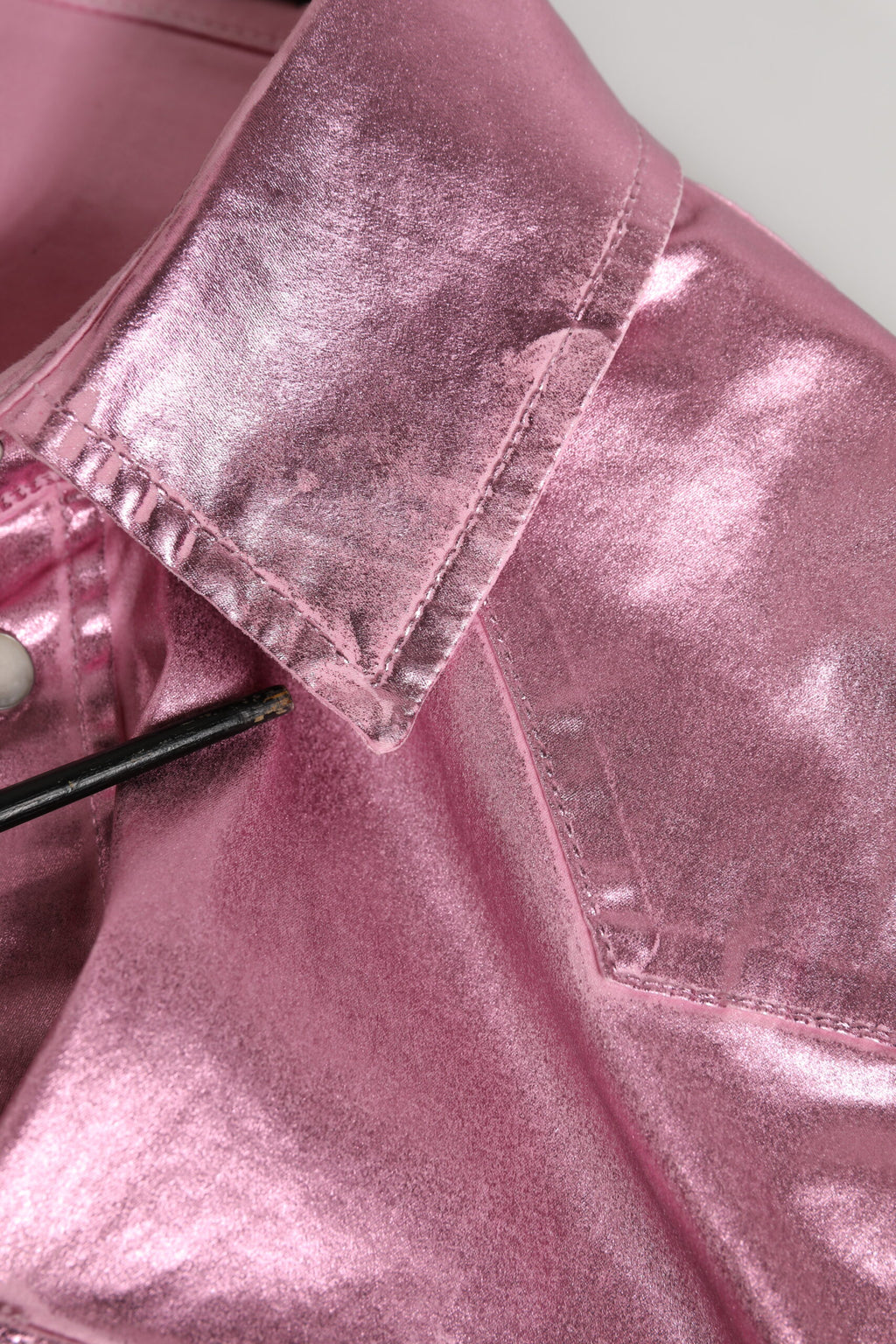 Chaqueta Corta Rosa de Algodón Elástico con Cuello de Dolce & Gabbana