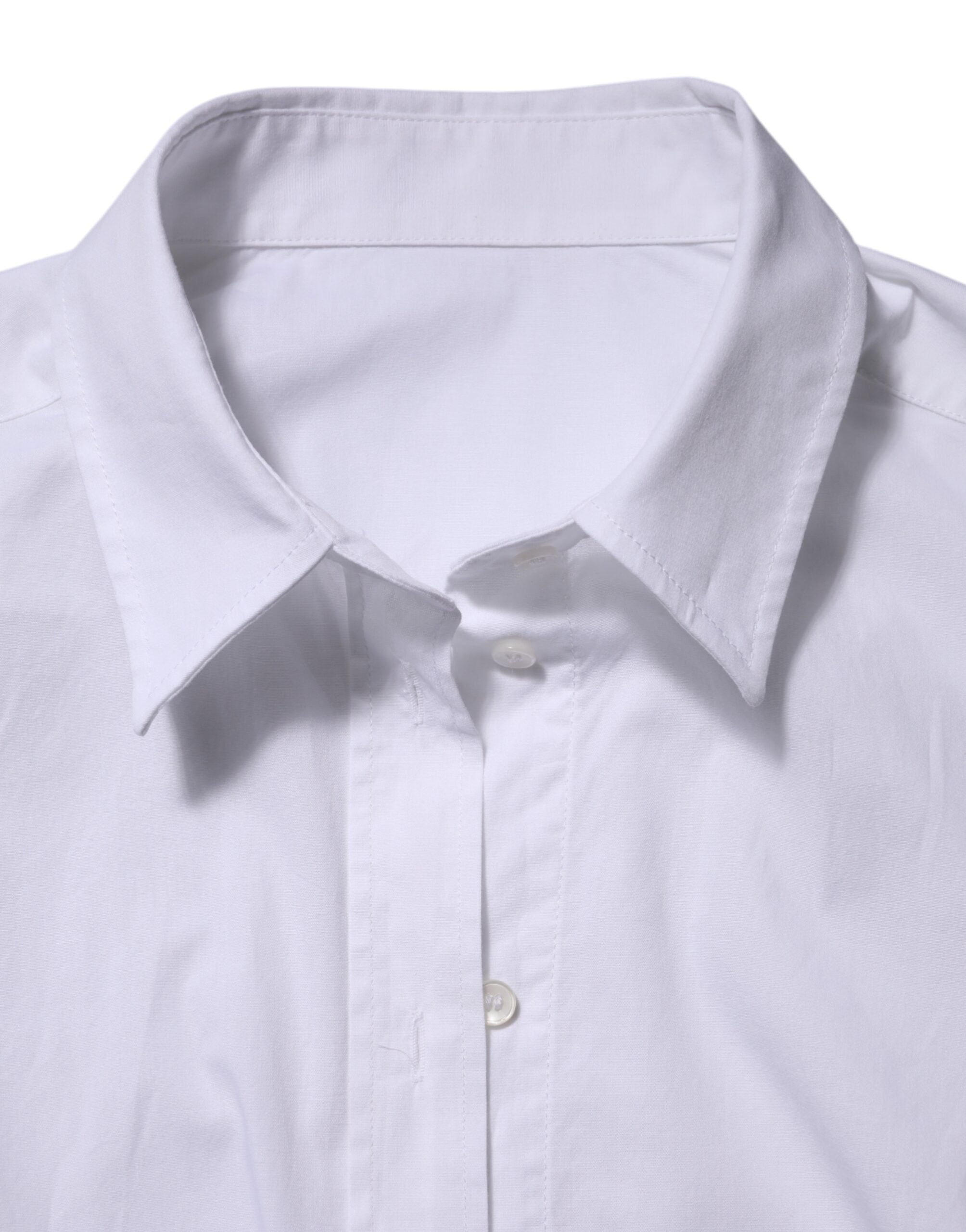 Dolce & Gabbana Camisa/Top formal blanca de algodón con cuello