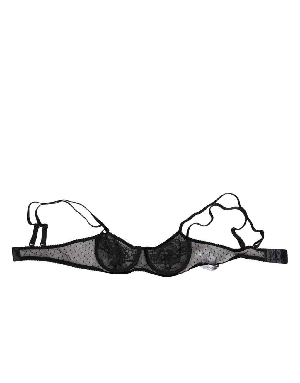 Dolce & Gabbana Black Floral Underwired Balconette Bra Underwear