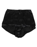 Dolce & Gabbana Black Silk Stretch High Waist Girdle Underwear