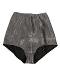 Dolce & Gabbana Gray Silk Stretch Slip Girdle Panty Underwear