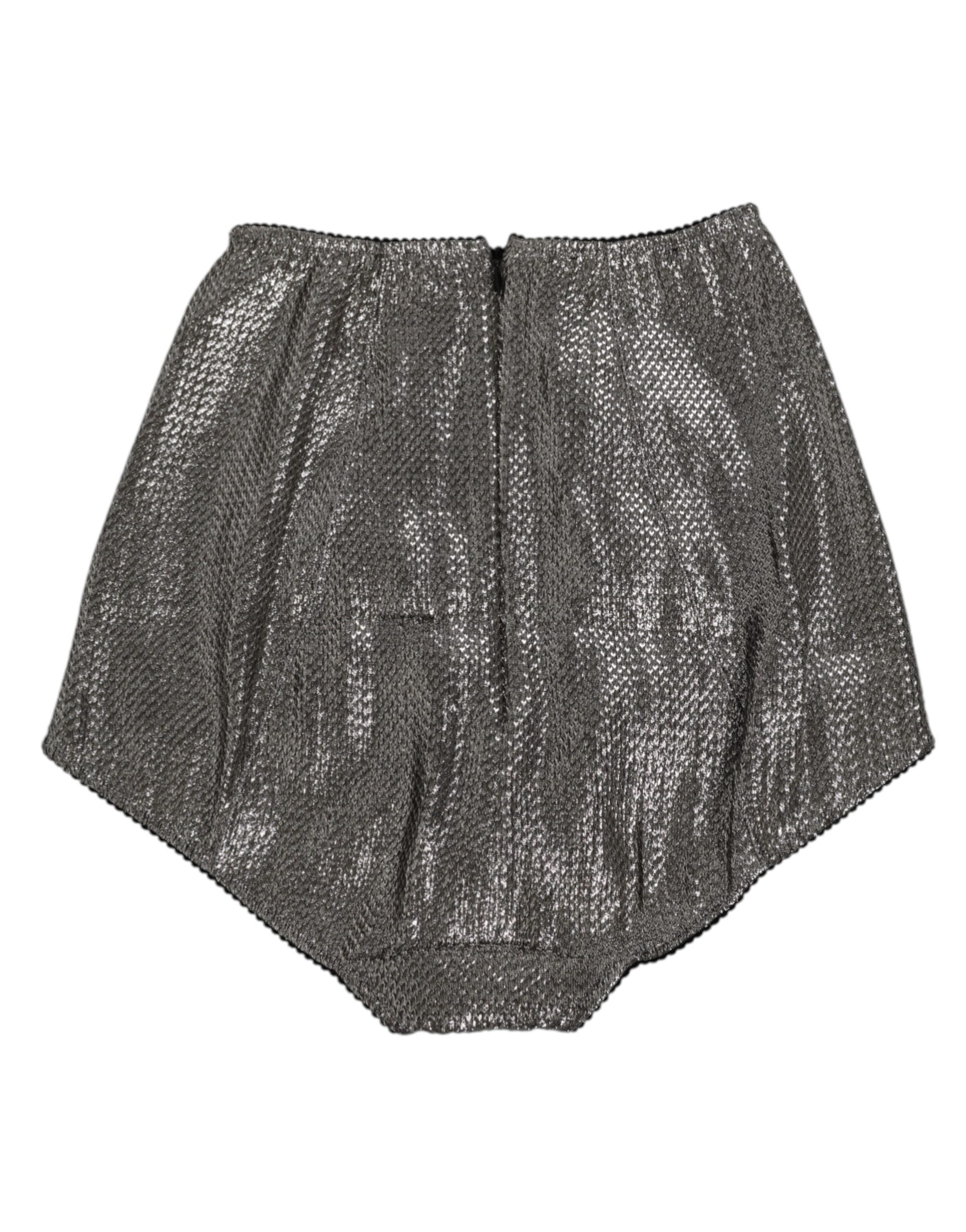 Dolce & Gabbana Gray Silk Stretch Slip Girdle Panty Underwear