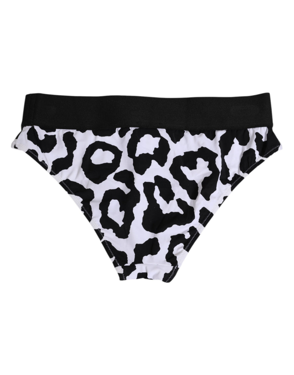 Dolce & Gabbana White Leopard Nylon High Waist Panty Underwear
