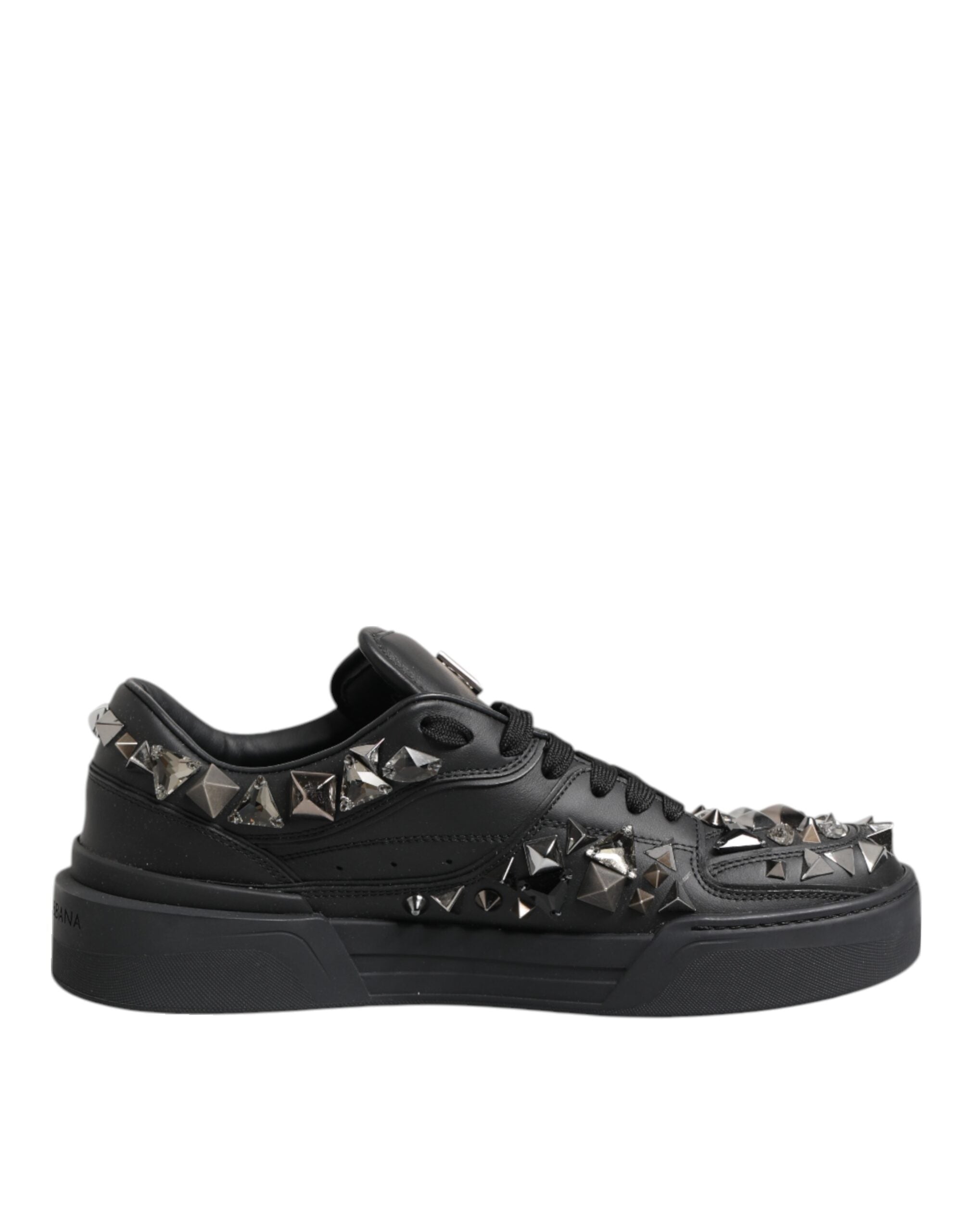 Zapatillas de hombre Dolce & Gabbana negras Portofino con tachuelas