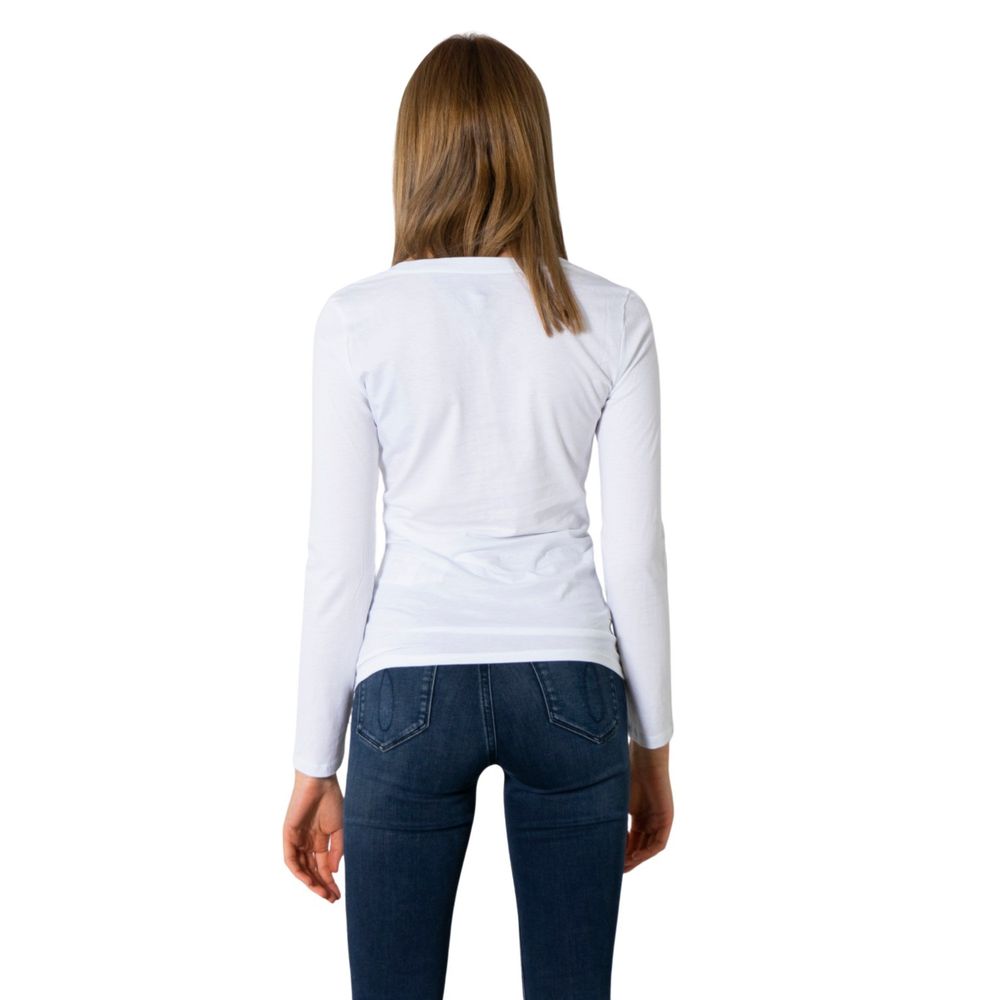 Armani Exchange White Cotton Long Sleeve