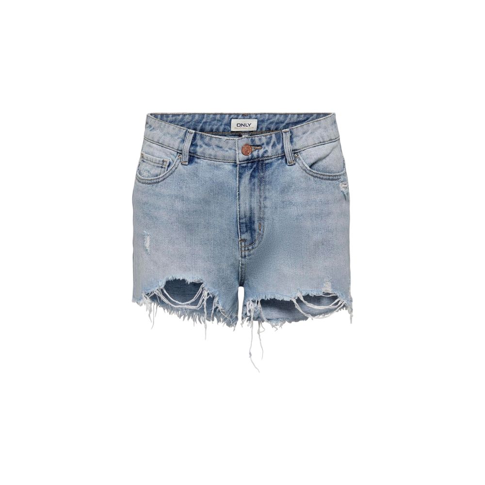 Only Light Blue Cotton Short