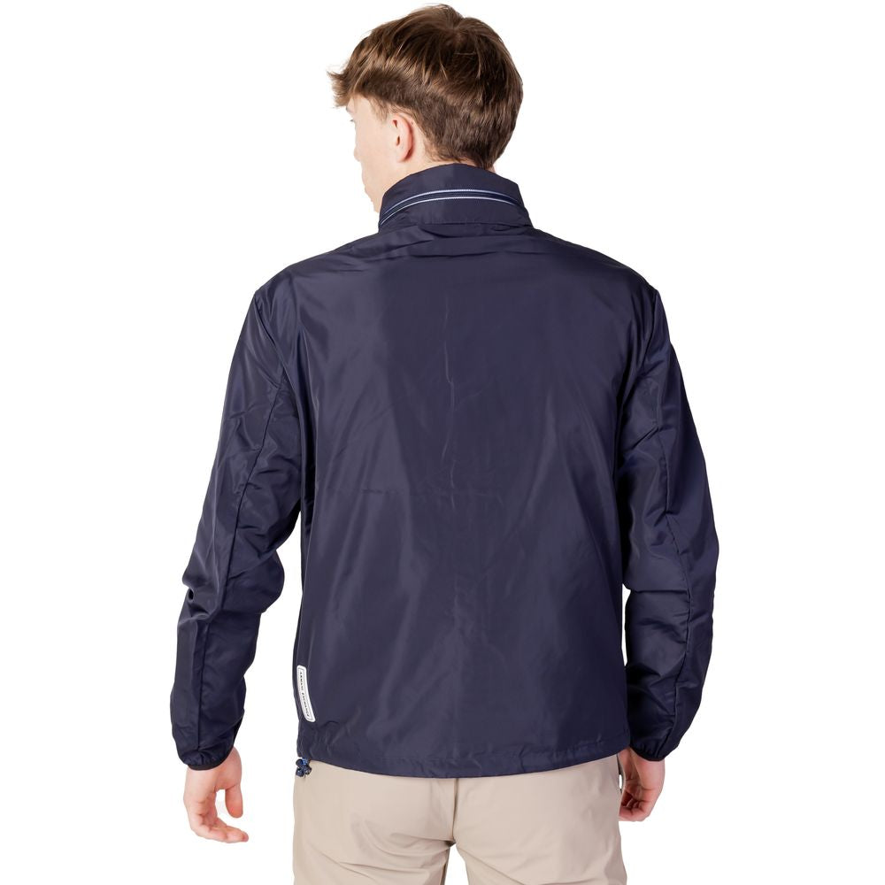Armani Exchange Blue Polyester Jackets & Coat