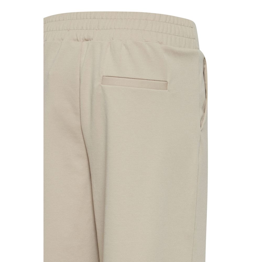 ICHI Beige Recycled Polyurethane Pant