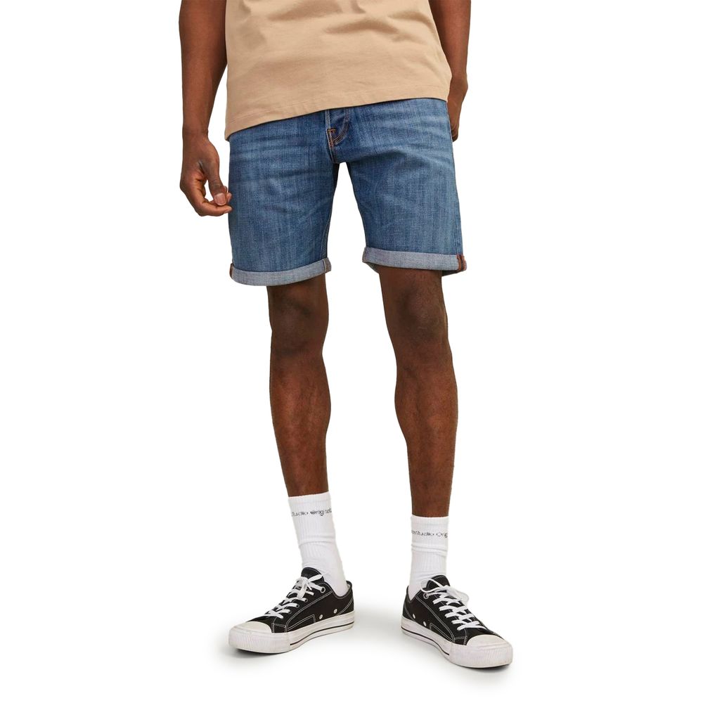 Jack Jones Blue Cotton Bermuda