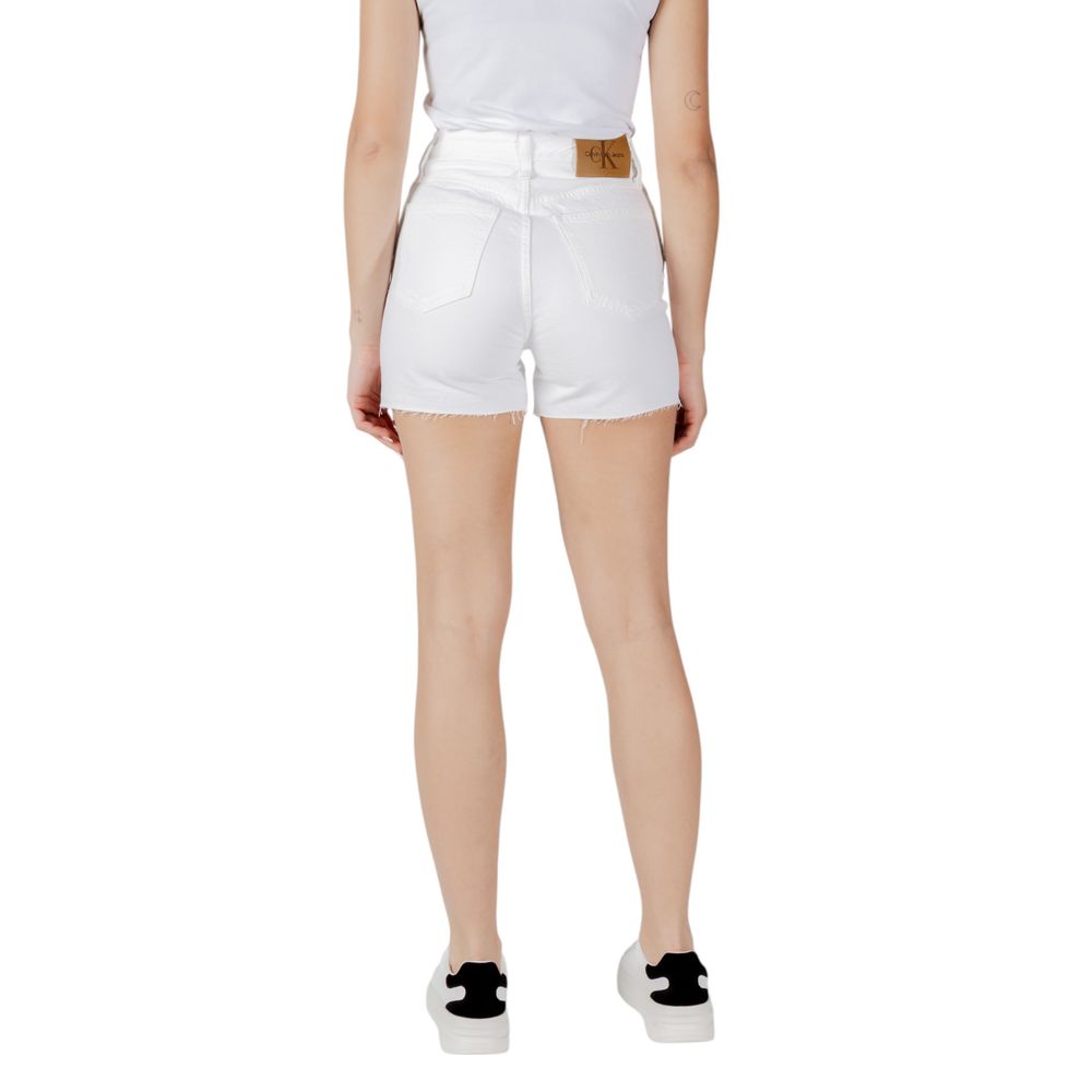Calvin Klein Jeans White Cotton Short