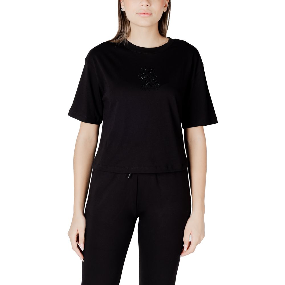 Armani Exchange Black Cotton T-Shirt