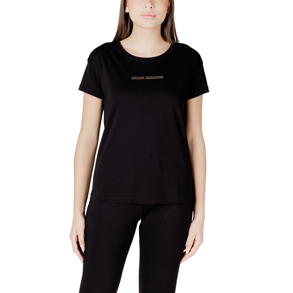 Armani Exchange Black Cotton T-Shirt