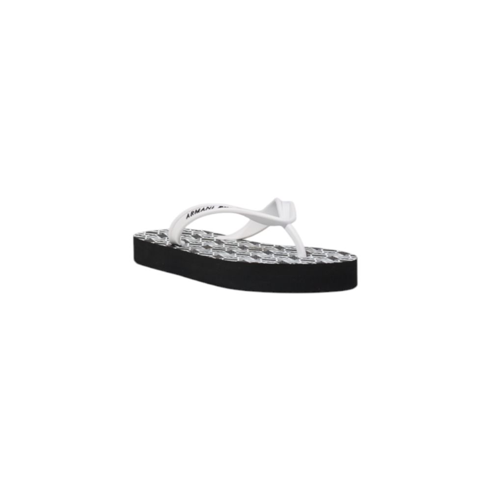 Armani Exchange Black And White Rubber Flip-Flop Sandal