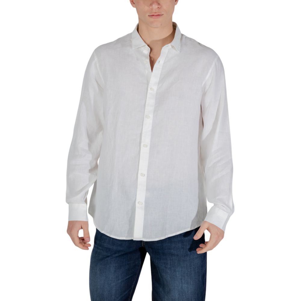 Camisa de lino blanca Armani Exchange