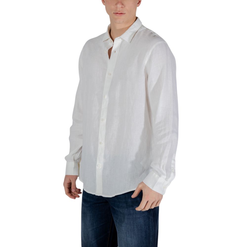 Camisa de lino blanca Armani Exchange
