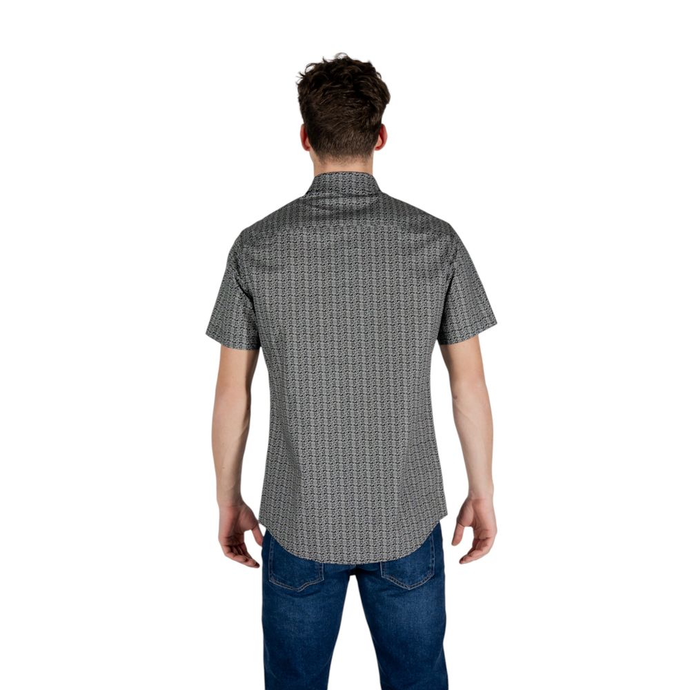 Armani Exchange Black Cotton Shortsleeve