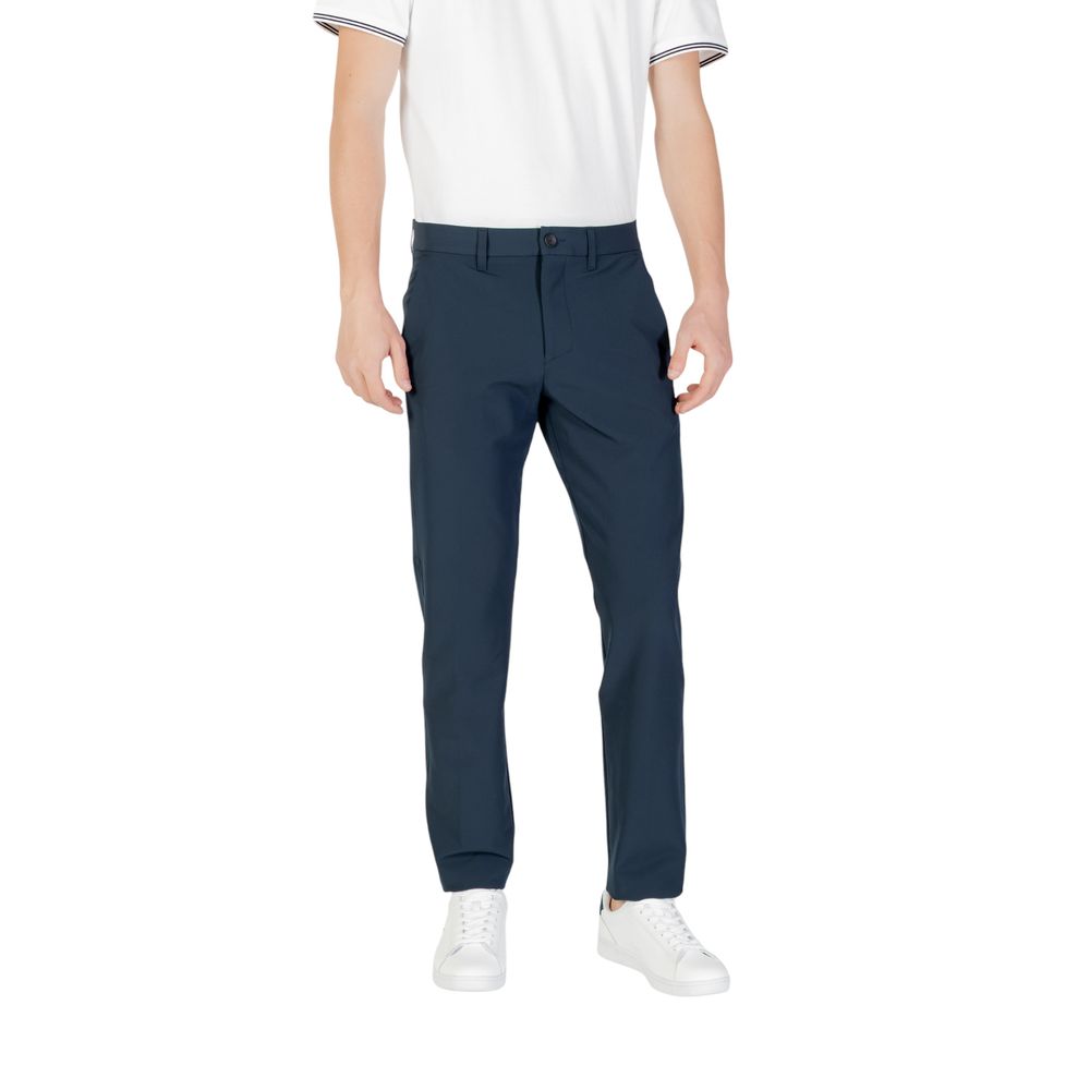 Hugo Boss Blue Polyester Skinny Pant