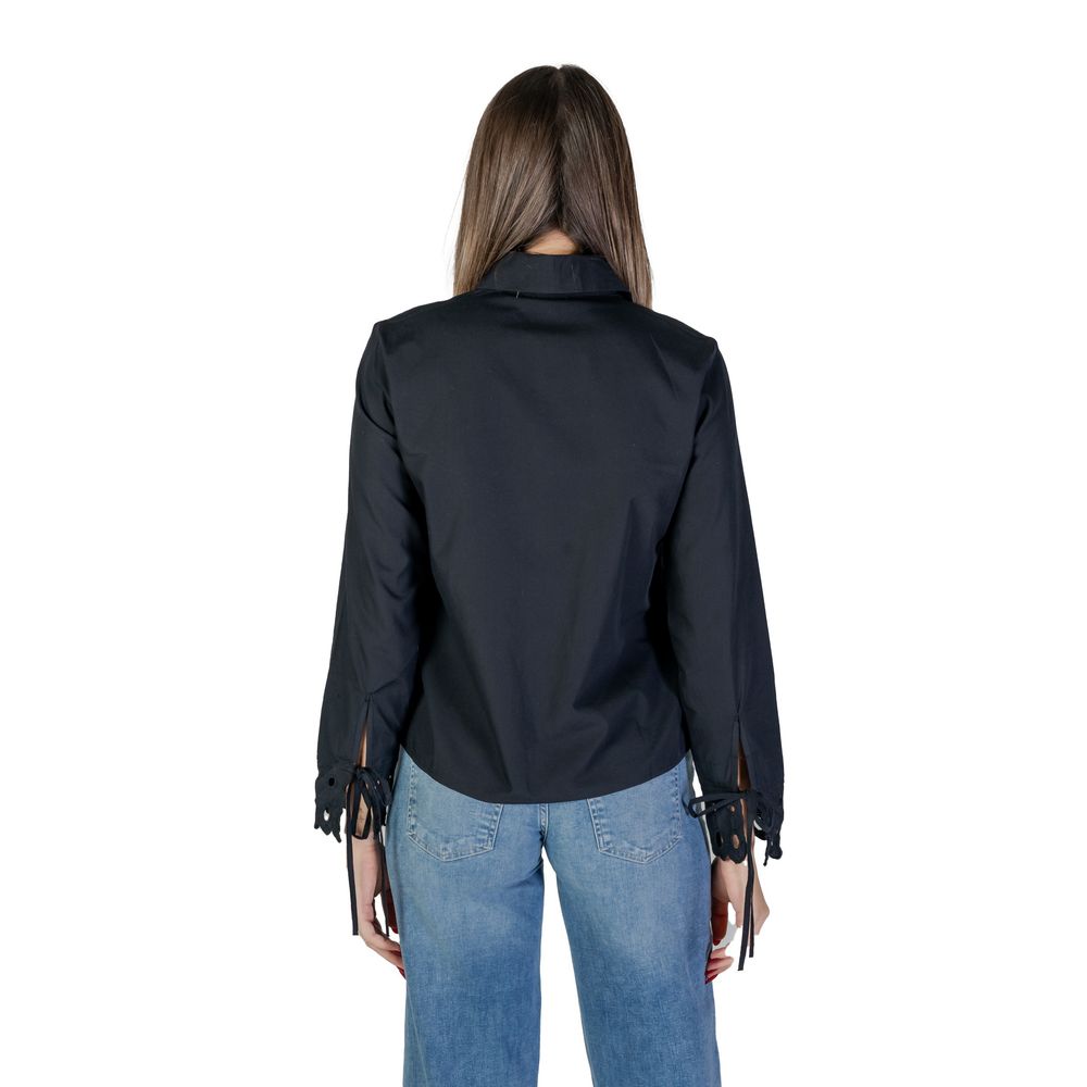 Jacqueline De Yong Black Cotton Shirt