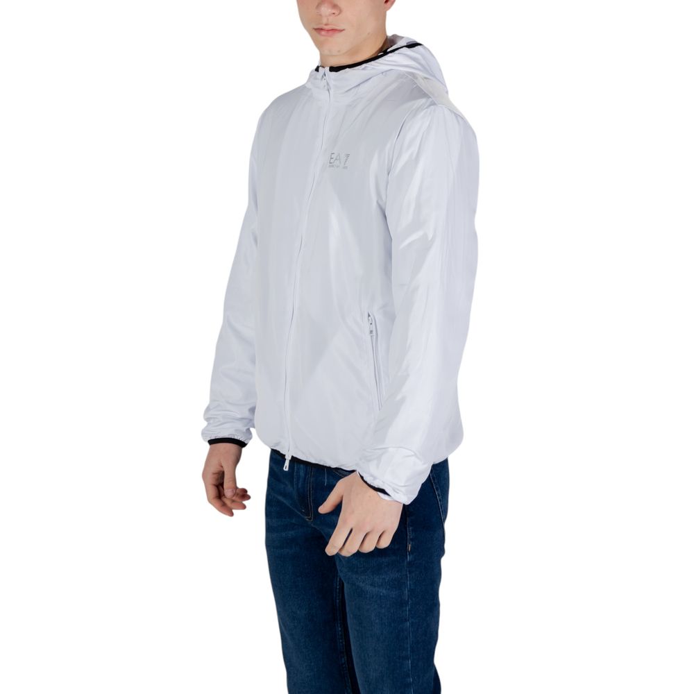 EA7 Emporio Armani White Polyester Jackets & Coat