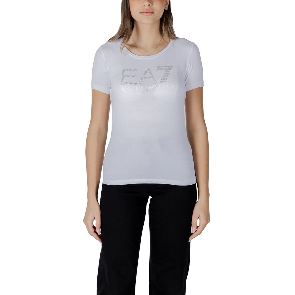 EA7 Emporio Armani White Cotton T-Shirt
