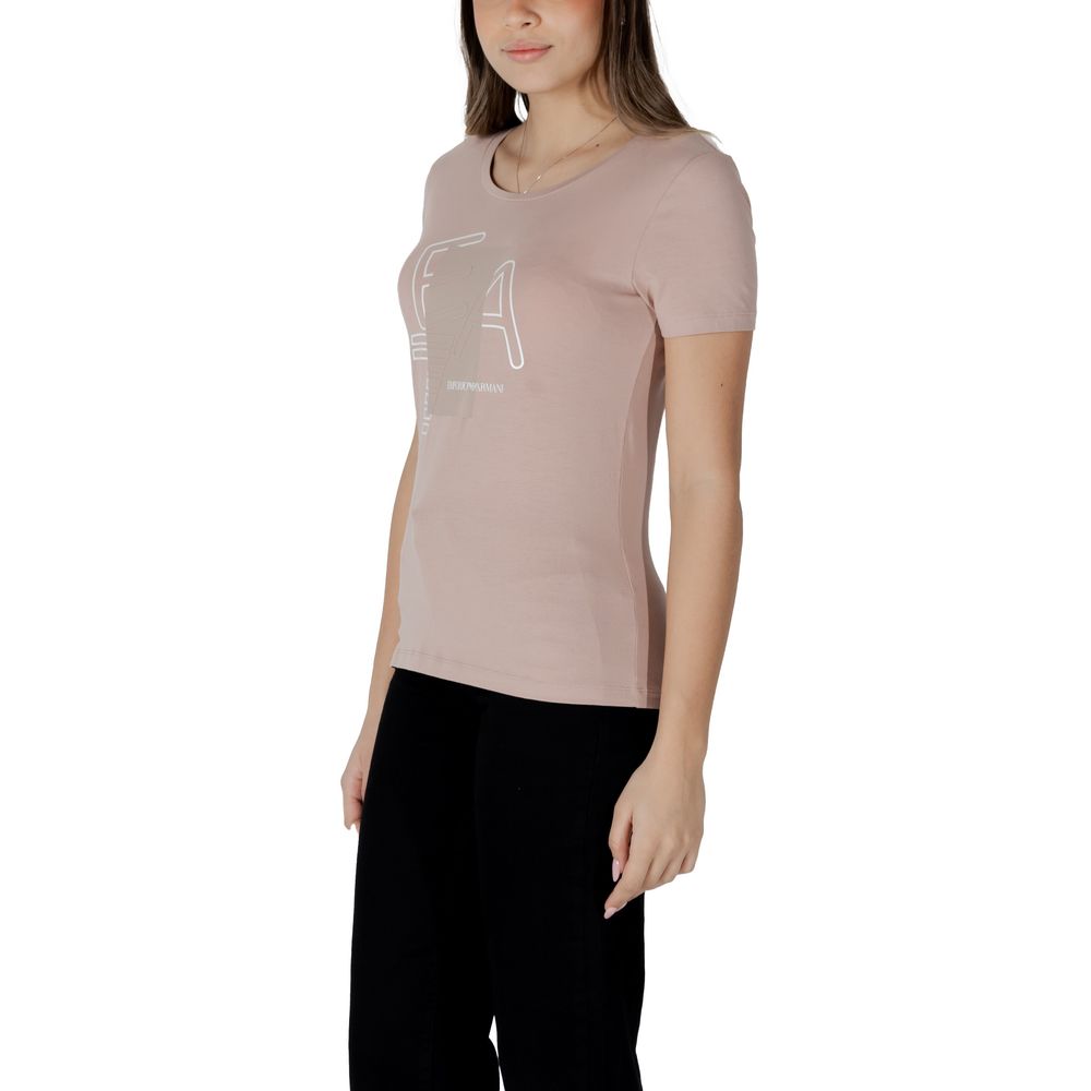 Camiseta EA7 Emporio Armani de algodón rosa