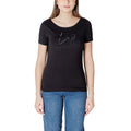 Camiseta de algodón negra EA7 Emporio Armani
