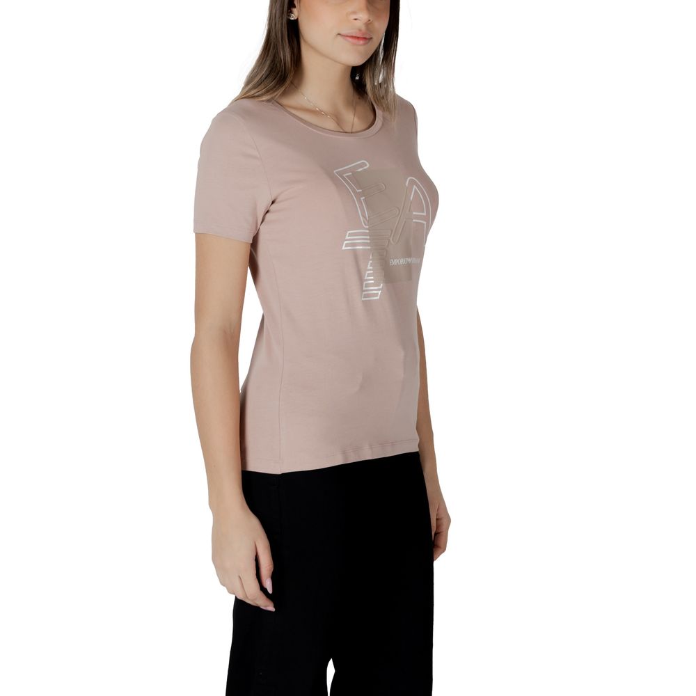 Camiseta EA7 Emporio Armani de algodón rosa