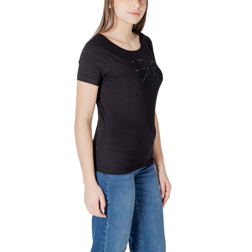 Camiseta de algodón negra EA7 Emporio Armani