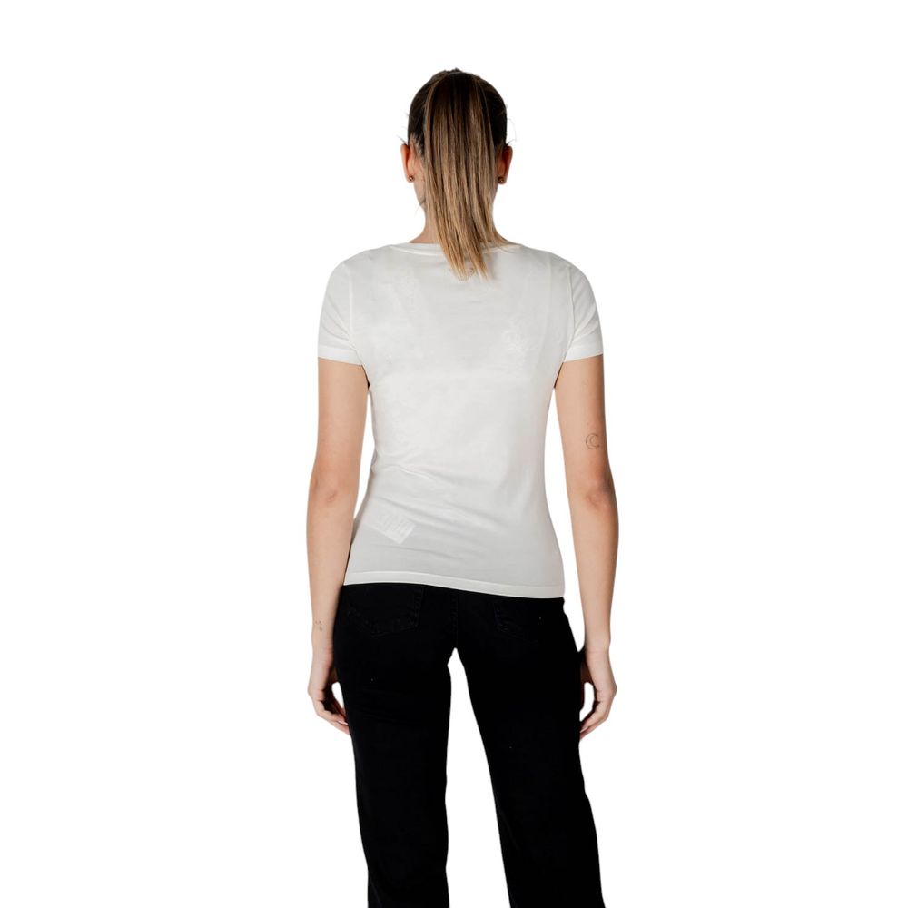 EA7 Emporio Armani Cream Modal T-Shirt