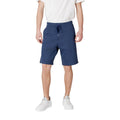 Replay Blue Cotton Bermuda