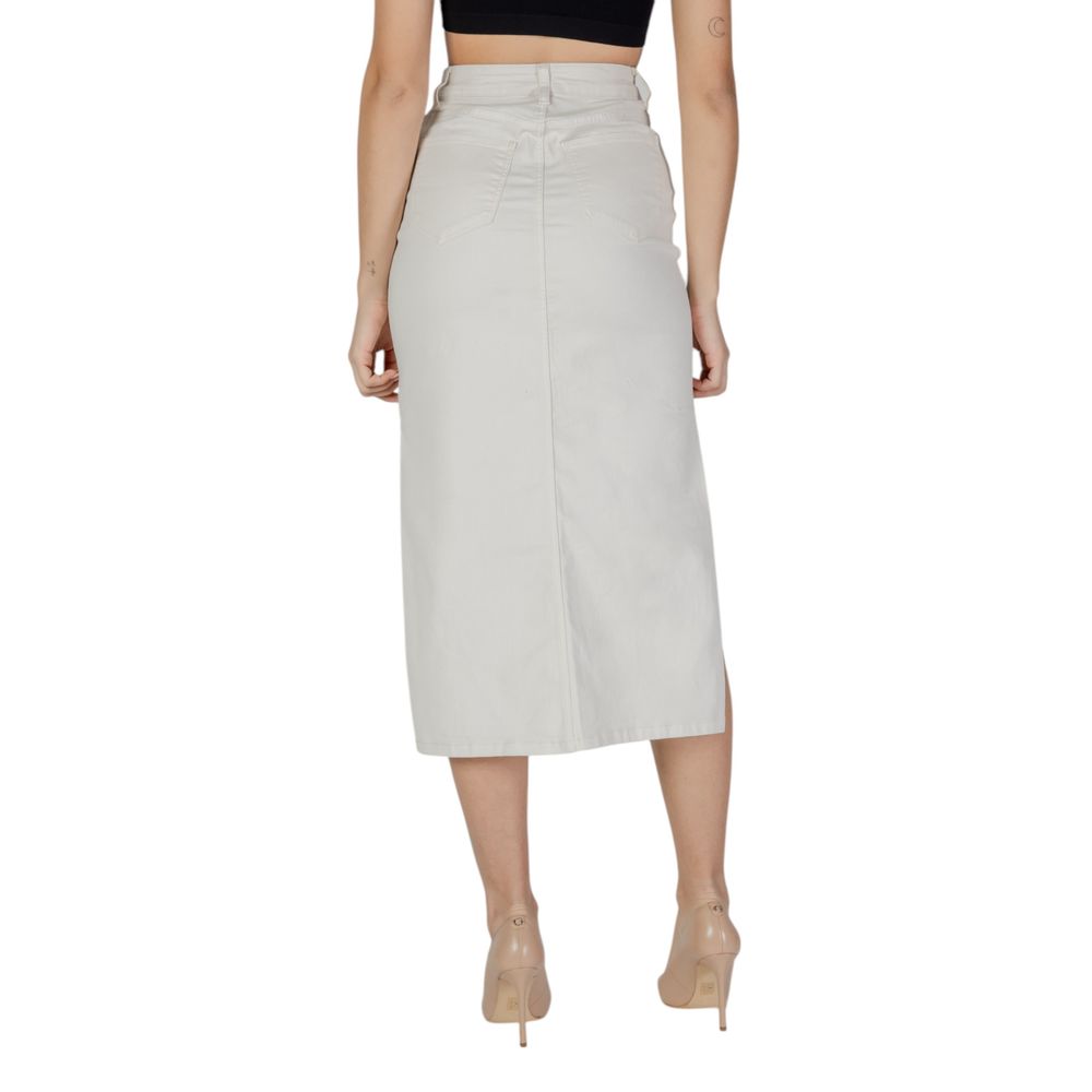 Vila Clothes Cream Cotton Long