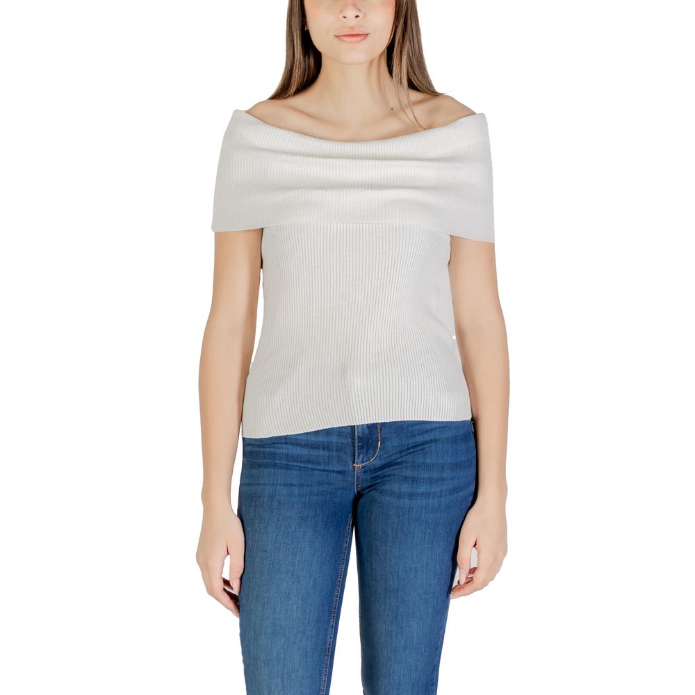 Only White Polyester Sweater