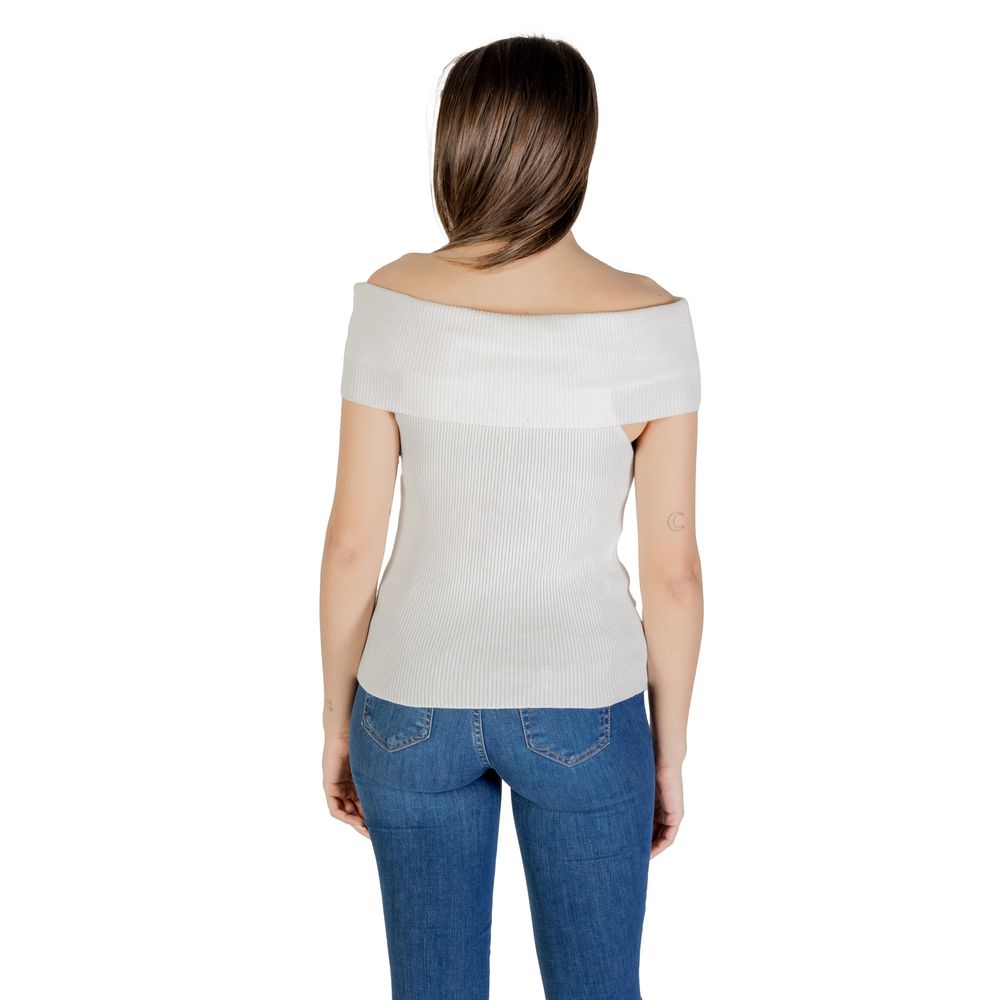 Only White Polyester Sweater